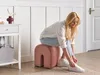 BELIANI Pouf Rosa Samt 42 x 42 x 35 cm U-Form Modern Produktbild-Vorschau 4