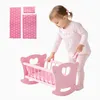 Kinderplay Holzpuppenwiege mit Bettwäsche – große Produktbild-Vorschau 1