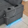 Merax dreisitzer Schlafsofa mit Getränkehaltern, Klappsofa Produktbild-Vorschau 9