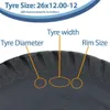 Pneumatico tubeless 26x12.00-12 per tosaerba, 6 strati, Anteprima dell’immagine prodotto 5