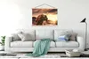 MuchoWow® Textilposter Schottisches Hochlandrind - Sonne - Produktbild-Vorschau 3