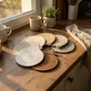 Topfuntersetzer 7er Set rund 20 cm geflochten Küche Tisch Produktbild-Vorschau 1
