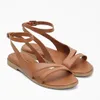 Damen Leichte Sandalen Aus Naturleder Sommer Schuhe in Produktbild-Vorschau 2