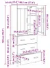 vidaXL Highboard Schwarz Eichen-Optik 69,5 x 34 x 180 cm Produktbild-Vorschau 8