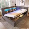 Polsterbett 140x200 cm Doppelbett mit LED-Beleuchtung, Produktbild-Vorschau 1