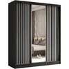 Schwebetürenschrank HELIX 180 cm Schwarz/Weiß – 3-türig, Produktbild-Vorschau 1