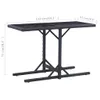 vidaXL Tavolo da giardino nero 110×53×72 cm in vetro e poly Anteprima dell’immagine prodotto 7