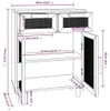 vidaXL Príborník biely 60x30x75 cm Borovicový masív a Náhľad obrázku produktu 8