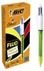 BIC 4Colours Fluo, vulpen met clip, groen, wit, zwart, Productafbeelding-voorbeeld 4