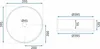 Technical drawings of a sink with dimensions. Produktbild-Vorschau