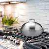 Relaxdays Wok, średnica 32 cm, stal nierdzewna bez powłoki, Podgląd zdjęcia produktu 5