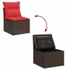 Möbel Gartensofa-set mit Kissen mit Speicher 7 pcs Braun Produktbild-Vorschau 12