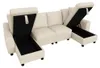 Modulares Chenille U-Form Sofa mit Stauraum, klappbarer Produktbild-Vorschau 13