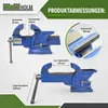 Schraubstock parallel 360° drehbar mit Amboss für Werkbank Produktbild-Vorschau 4