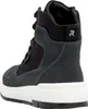 A rear view of a gray high-top boot with a white sole. Produktbild-Vorschau