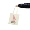 Guten Morgen Bitches Frauenhand Peace Zeichen Jutebeutel - Produktbild-Vorschau 3