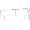The Living Store Kopfteil mit Ohren Grau 183x23x78/88 cm Produktbild-Vorschau 9