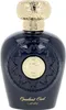 A dark blue perfume bottle with gold accents and a gold cap, set against a white background. Podgląd zdjęcia produktu