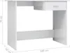 A white desk with a single drawer, shown from the front. Náhľad obrázku produktu