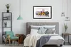 MuchoWow® Gerahmtes Poster Gemälde - Skyline - Farben - Produktbild-Vorschau 7