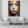 Gesicht Splash Pop Art Frau modern Leinwandbild Wandbild Produktbild-Vorschau 3