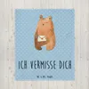 Mr. & Mrs. Panda Tagesdecke Bär Vermissen - Blau Pastell - Produktbild-Vorschau 2