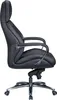 A black executive office chair is shown from the side against a white background. Voir les images du produit