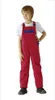 Planam Kinder-Latzhose Gr. 98/104 mittelrot/kornblau Produktbild-Vorschau 9