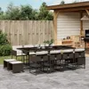 The Living Store 13-tlg. Garten-Essgruppe mit Kissen Braun Produktbild-Vorschau 2