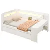 A white daybed with integrated lighting and storage. Náhled obrázku produktu