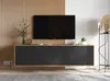 A modern living room setup featuring a wall-mounted TV and a sleek TV cabinet. Náhled obrázku produktu