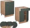 Küchenunterschrank Vicco Fame-Line Grün-Gold Landhaus 60 cm Produktbild-Vorschau 6