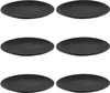 Speiseteller - Ø 27 cm - Schwarz matt - Steingut - 6er Set Produktbild-Vorschau 1