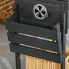 Outsunny houtskoolgrill, campinggrill met twee Productafbeelding-voorbeeld 9