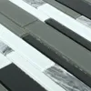 Mosaikfliesen Glas Naturstein Kalamos Schwarz Weiss Produktbild-Vorschau 2