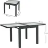 Outsunny Gartentisch ausziehbar Aluminium 160x80 cm Produktbild-Vorschau 3