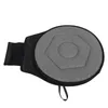 A round, rotating seat cushion with a hexagonal pattern on a white background. Produktbild-Vorschau