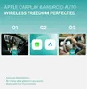 A marketing image showing the steps to use a wireless carplay and android auto adapter. Produktbild-Vorschau