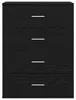 vidaXL Sideboard Schwarz Eichen-Optik 60 x 39 x 80 cm Produktbild-Vorschau 6