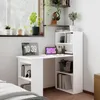 HOMCOM Schreibtisch Esstisch mit Regal Computertisch Produktbild-Vorschau 2