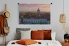 MuchoWow® Wandteppich Wandbehang Bunter Stadthorizont im Produktbild-Vorschau 4