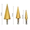 HSS Stufenbohrer Set 3 tlg. Konusbohrer Kegelbohrer Produktbild-Vorschau 7