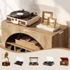 Tavolino laterale, 80 cm. Comodino per dischi in vinile, Anteprima dell’immagine prodotto 5