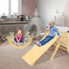 QEENTOE 3-in-1 Kletterdreieck aus Holz mit Sprossenwand und Produktbild-Vorschau 9