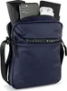 A dark blue Bugatti crossbody bag with a smartphone, wallet, and earbuds peeking out of the top. Náhled obrázku produktu