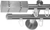 BASIT® Innenlauf Gardinenstange Edelstahl Look 16mm Produktbild-Vorschau 1