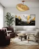Leinwandbild Wellen Abstraktion 3D 100x70 Feeby Gold bild Produktbild-Vorschau 2