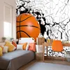 Muralo netkaná tapeta BASKETBALL prasknutá nástenná Náhľad obrázku produktu 5