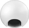 A white, spherical security camera with a dark lens area. Voir les images du produit