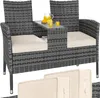 Casaria Panchina da Giardino Polyrattan Resistente Anteprima dell’immagine prodotto 1